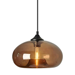 Suspension en verre soufflé marron 