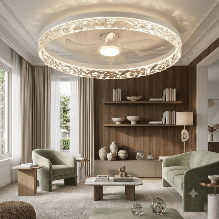 Ventilateur de plafond ZMISHIBO noir en métal moderne avec éclairage intégré pour chambre à coucher