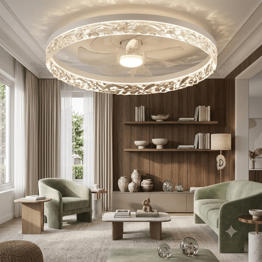 Ventilateur de plafond ZMISHIBO noir en métal moderne avec éclairage intégré pour chambre à coucher