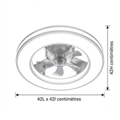 Dimensions ventilateur de plafond led 