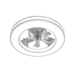 Vue de face du ventilateur de plafond avec LED